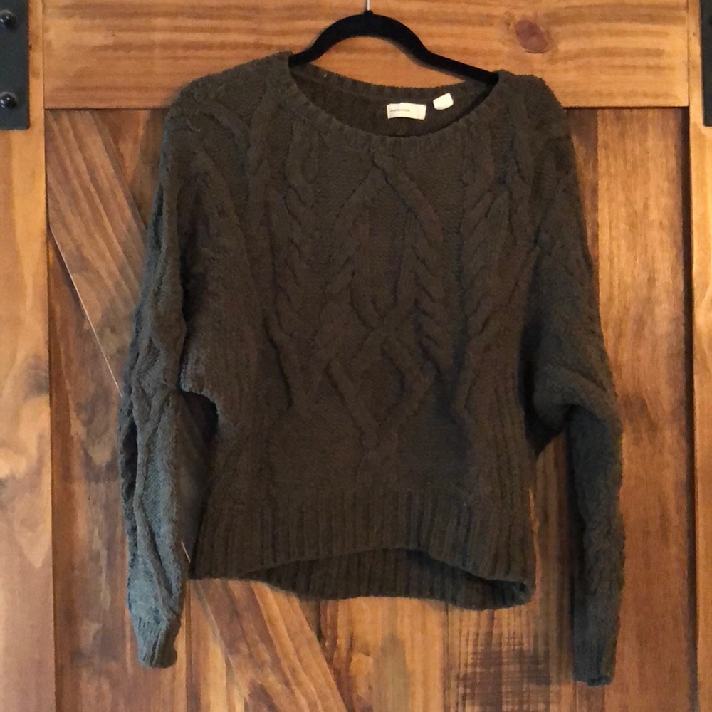 Anthropologie crop chunky sweater